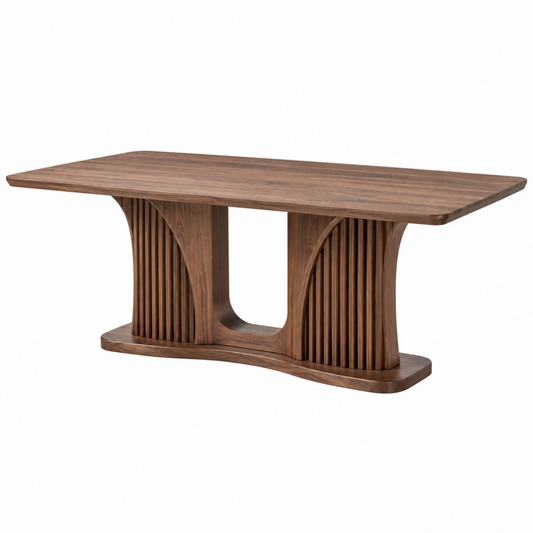 Table à manger 200 x 100 x 76 cm en bois brun style contemporain